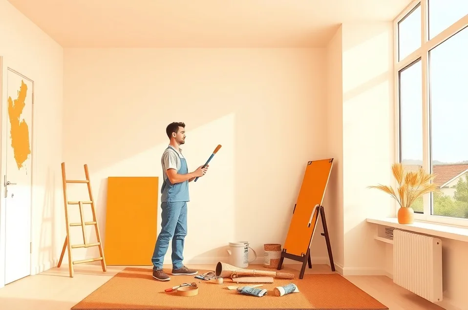 Intérieur rénové après travaux de peinture à Fleury-Mérogis